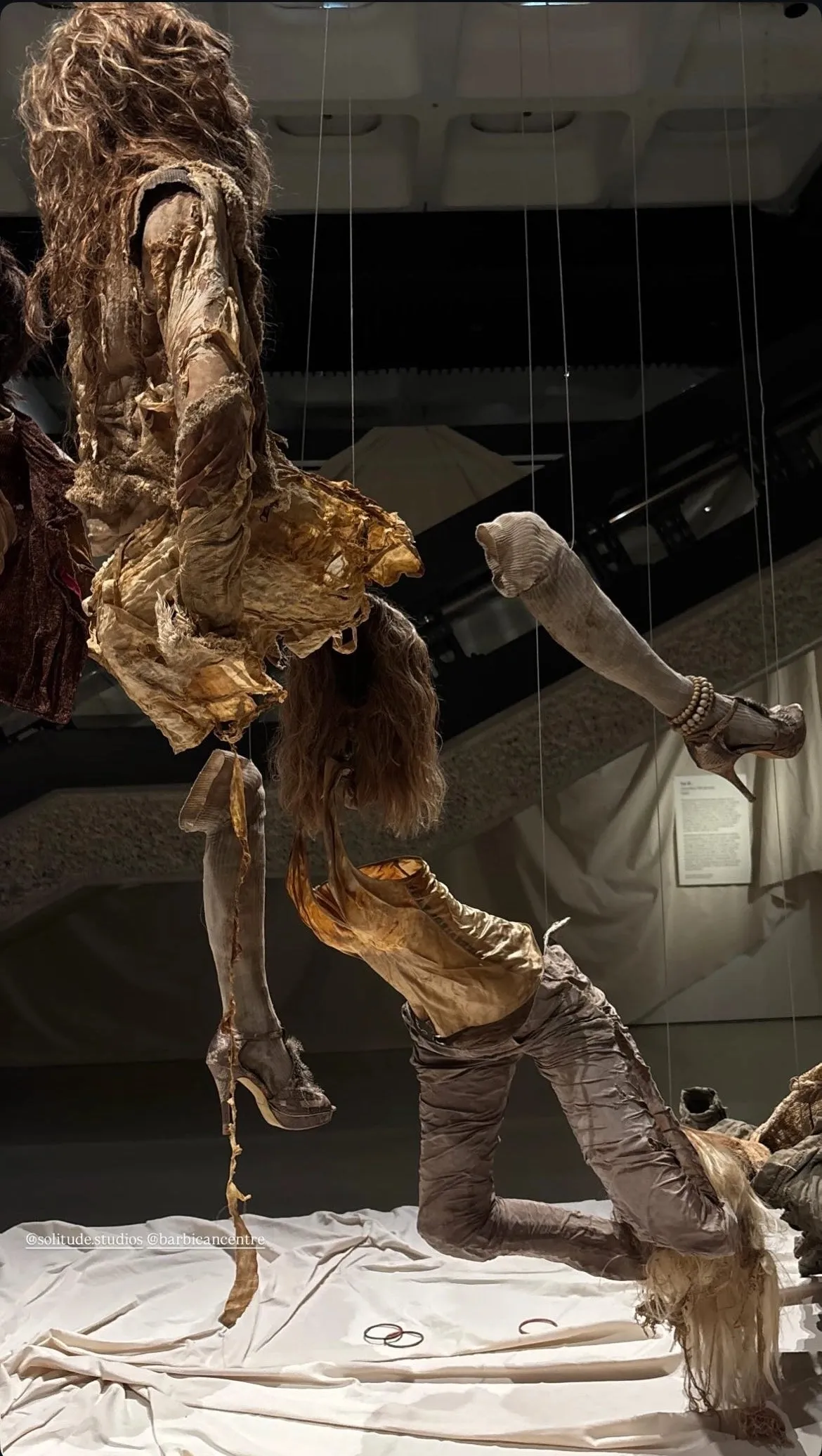 'After the 0rgy', Comissioned Installation for Dirty Looks: Desire and Decay in Fashion Barbican Art Gallery